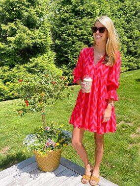 Pomander Place Hot Pink Ikat Kenzo Dress